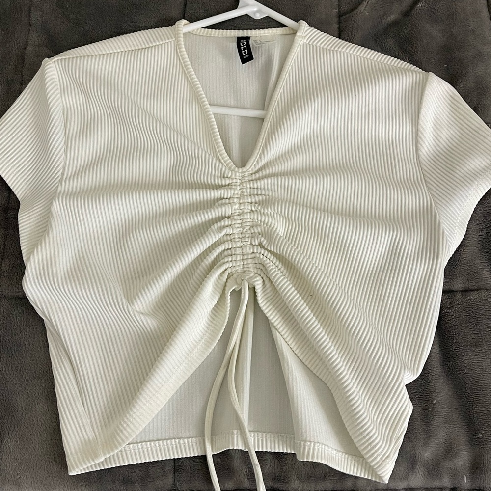 White Cropped Shirt